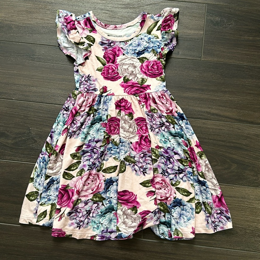 Posh Peanut Monroe Ruffled Cap-sleeve Twirl Dress 2T
